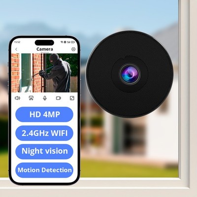 2.4G WIFI Window Camera 2K Indoor Cameras for Home Security Easy & Quick Install