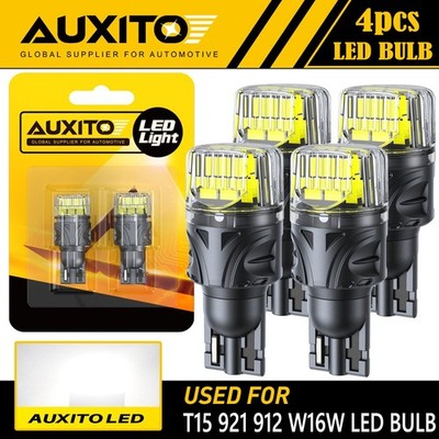 4PCS AUXITO White LED Reverse Back Up Light Bulb W16W 912 T15 921 CANbus BRS EE