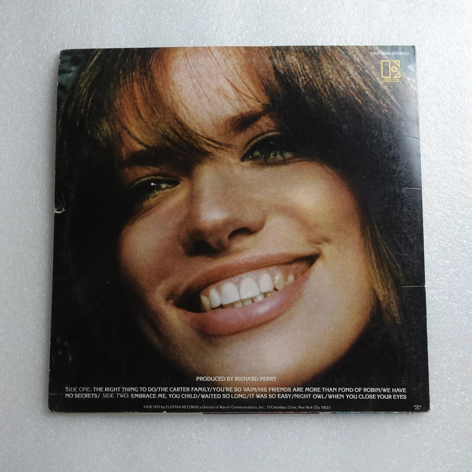 Carly Simon No Secrets LP Vinyl Album Record Rock Pop - Image 2 of 4