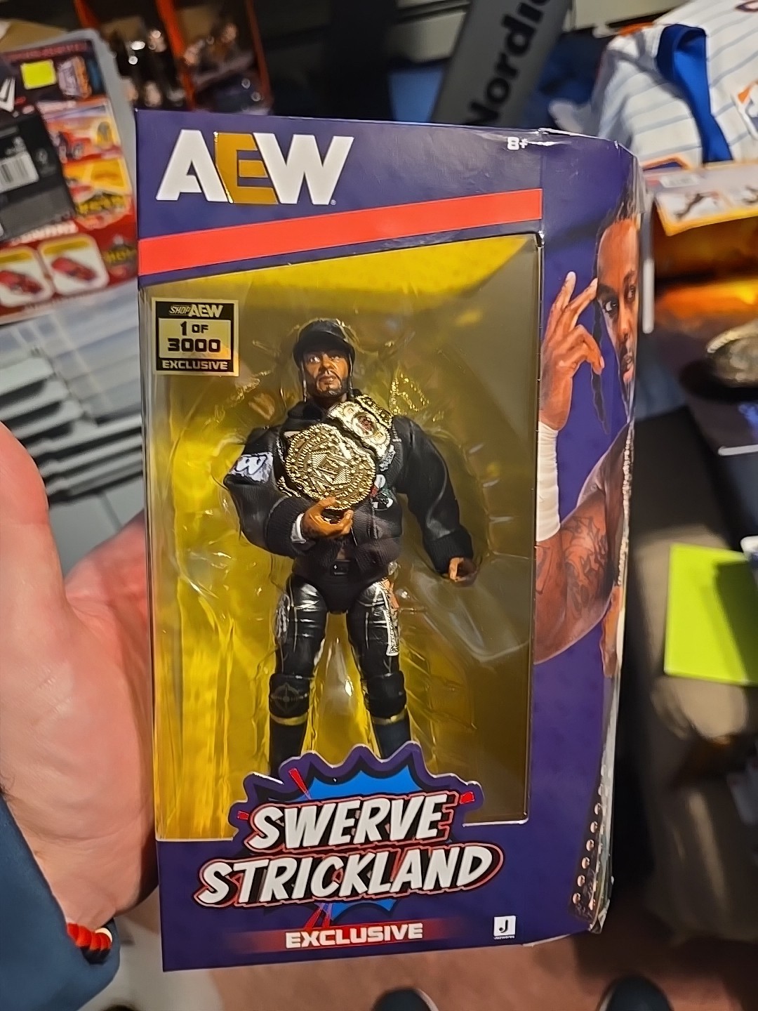 aew shop exclusive Swerve Strickland 1 Of 3000 In Hand