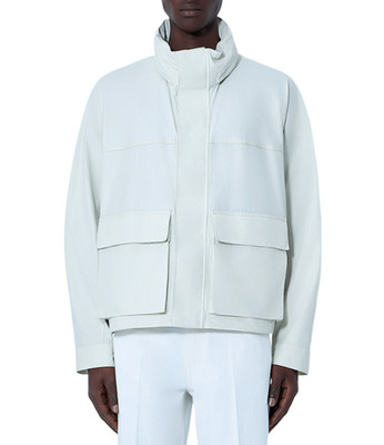 Lemaire White High-Collar Utility Jacket New & Authentic