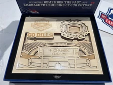 Buffalo Bills Highmark Stadium Wooden Artwork Farewell Season Ticket Member Gift