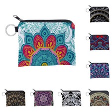 Floral Coin Purse Card Holder Key Storage Bag Small Fresh Printing Wallet Pouch  