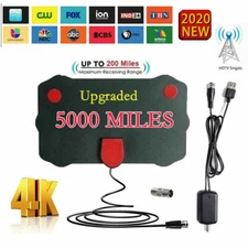 5000 Miles Range TV Antenna Digital HD Antena Indoor HDTV 1080P 4K 13ft Cable