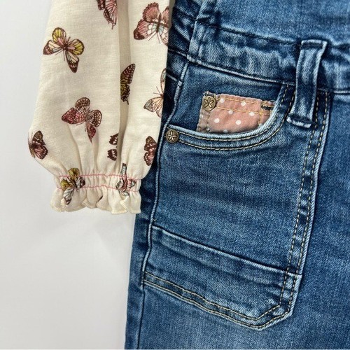 Matilda Jane Harvest Fit Jean Overalls Fall Flutter Set Girls Size 4 Matching - Picture 11 of 13