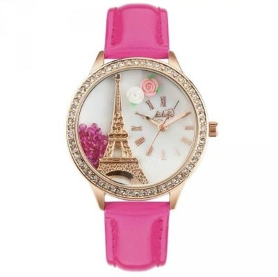 Womens Watch Didofa 166735 Voyage Collection Eiffel Tower Rose 3D 36mm
