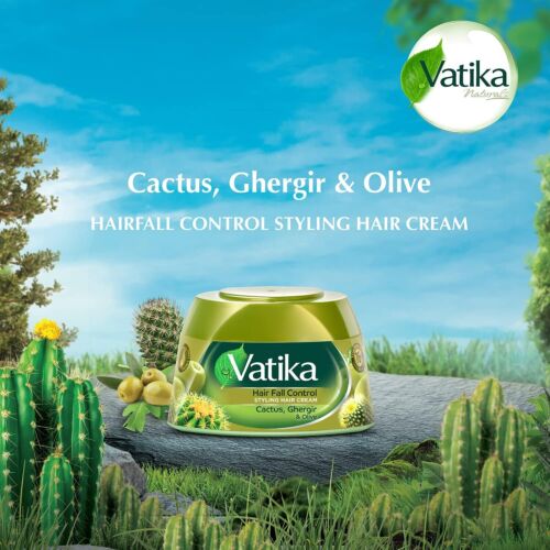 Dabur Vatika Hair Fall Control Styling Hair Cream For Smooth Hair 140ml - Picture 2 of 8