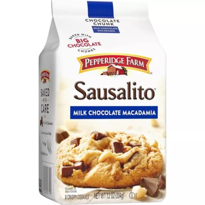 Pepperidge Farm Sausalito Crispy Milk Chocolate Macadamia Nut Cookies, 7.2 OZ Ba