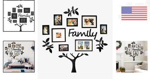 Stylish Wall Mounted Gallery Frame for 8 Photos - Perfect for Family Memories - Picture 2 of 11