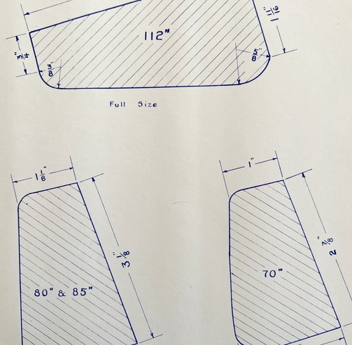 1943 Railroad Bangor Aroostook Foot Guard Moulding Blueprint F9 Trains DWDD15
