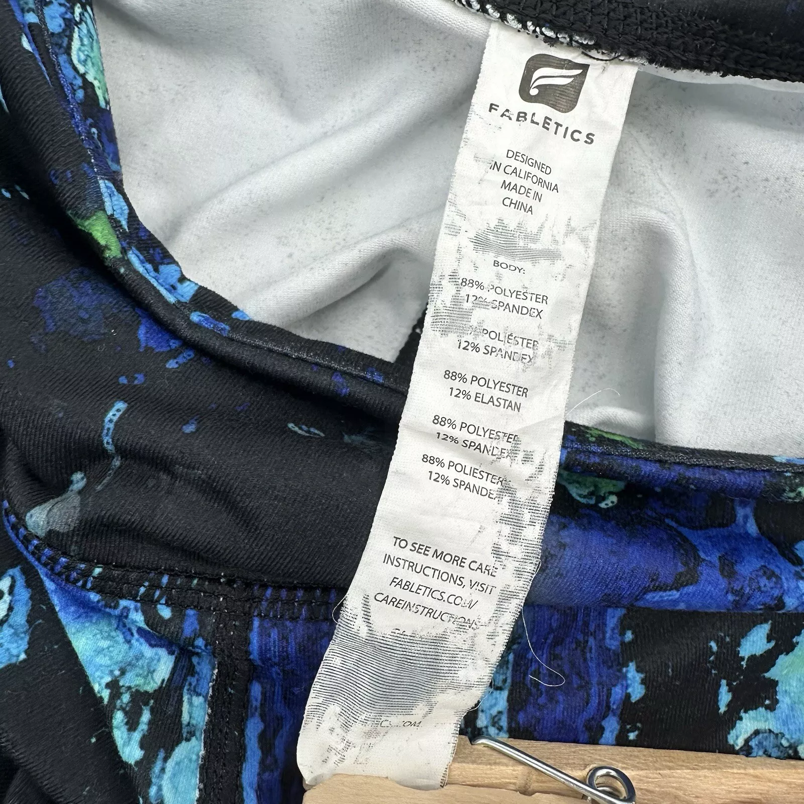 fabletics multicolor stretch workout gym athletic leggings