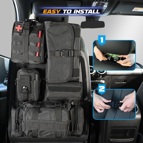 Universal Car Seat Cover Storage Organizer Tactical Molle Pouch Bag Organizer. - Picture 4 of 8