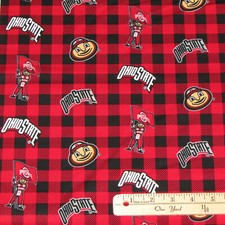 University of Georgia UGA Plaid College Cotton Fabric 1/2 Yard GA-1207