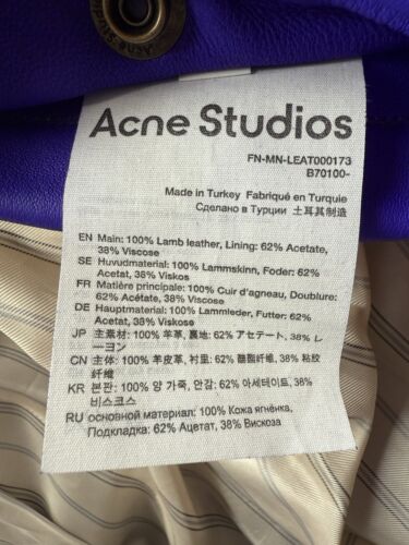 ACNE STUDIOS NEW LEATHER JACKET - Picture 5 of 7