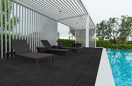 27PCS Deck Tiles Wood Flooring Interlocking Balcony Patio Paver Outdoor 12"X12" - Picture 3 of 42