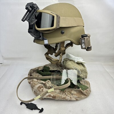 米軍　実物　US MARINE LWH HELMET LARGE 送料無料 Kevlar Marine Lightweight Ballistic Helmet