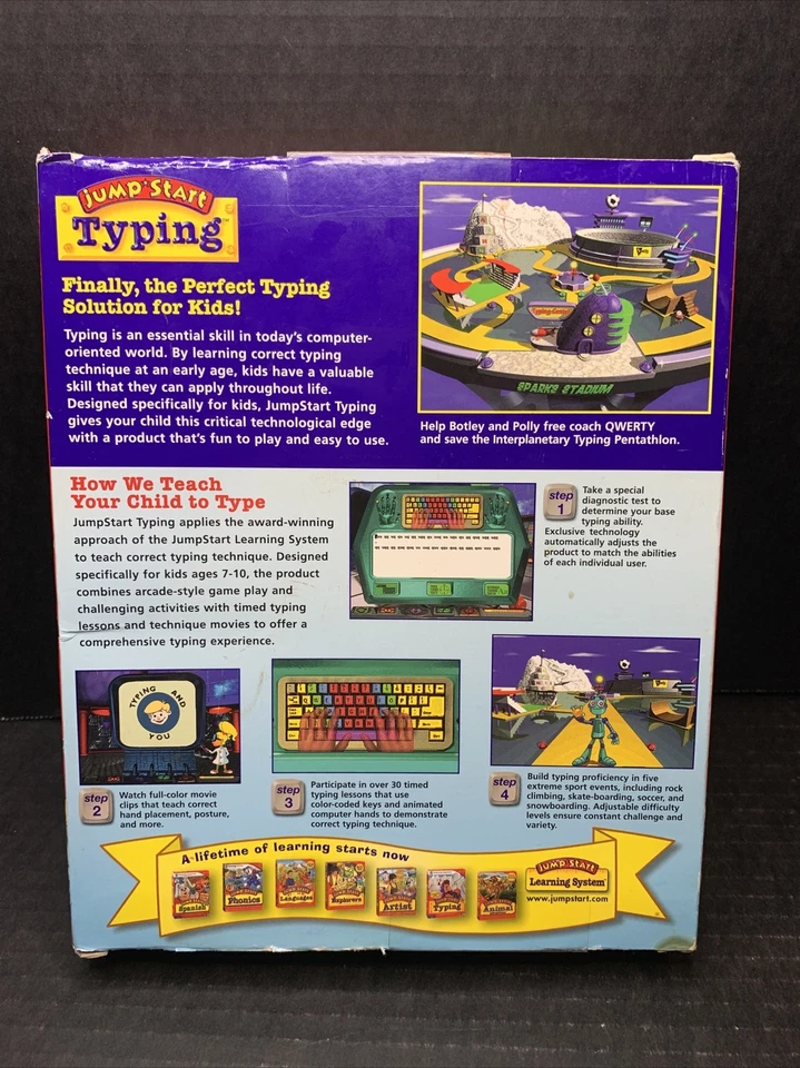 NEW JUMP START TYPING Ages 7-10 PC Windows Mac CD-ROM Learn To Type Box - Image 2 of 4