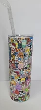 80's & 90's Cartoon Collage 20 Oz. Sublimation Tumbler New