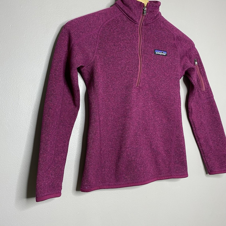 Patagonia Raspberry Better Sweater Fleece 1/4 Zip Pullover size XXS eBay