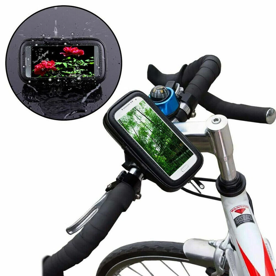 New 360° Bicycle Bike Waterproof Case Mount Holder Cover For All Mobile Phones - Image 4 of 4