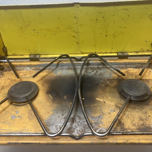 1960's Primus Orange Sportsman 2 Burner Propane CampCook Stove with Windscreen - Picture 3 of 8