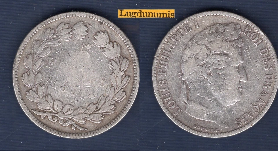 5 Francs 1831 D Lyon B TL TC Louis Philippe Ier 1830 - 1848 - Photo 1/1