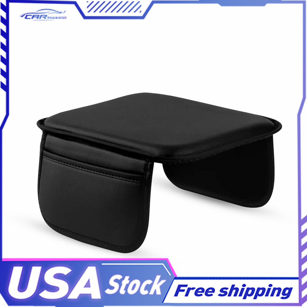 New Seat Leather Armrest Cushion Protector Storage Pad Car Interior Accessories