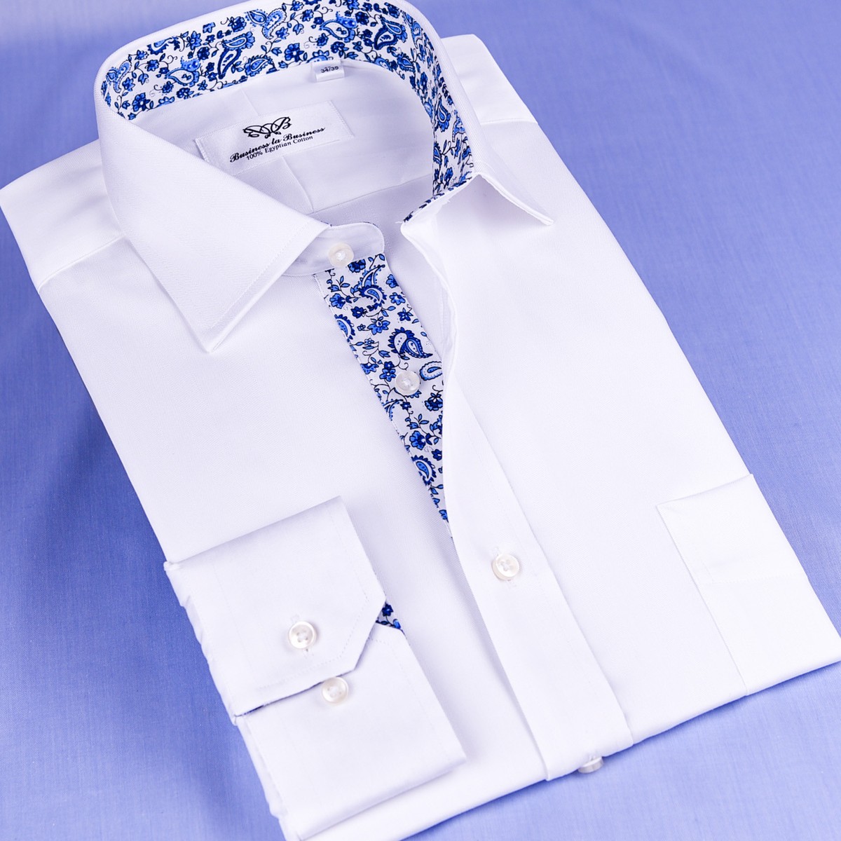 White Herringbone Twill Dress Shirt Formal Business Mens Stylish