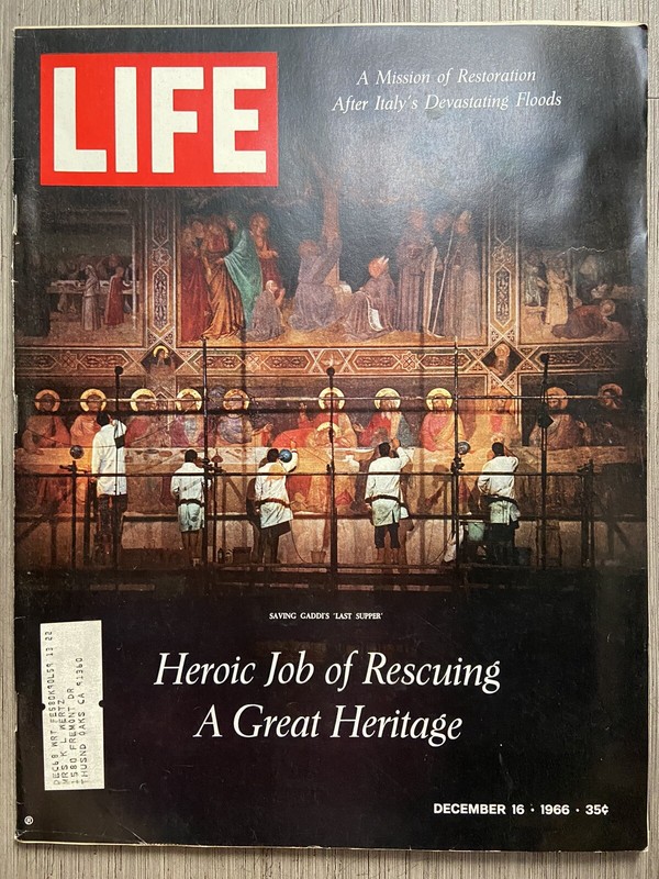 Life Magazine December 16 1966: Rescuing Great Heritage Gaddi's Last Supper Ads