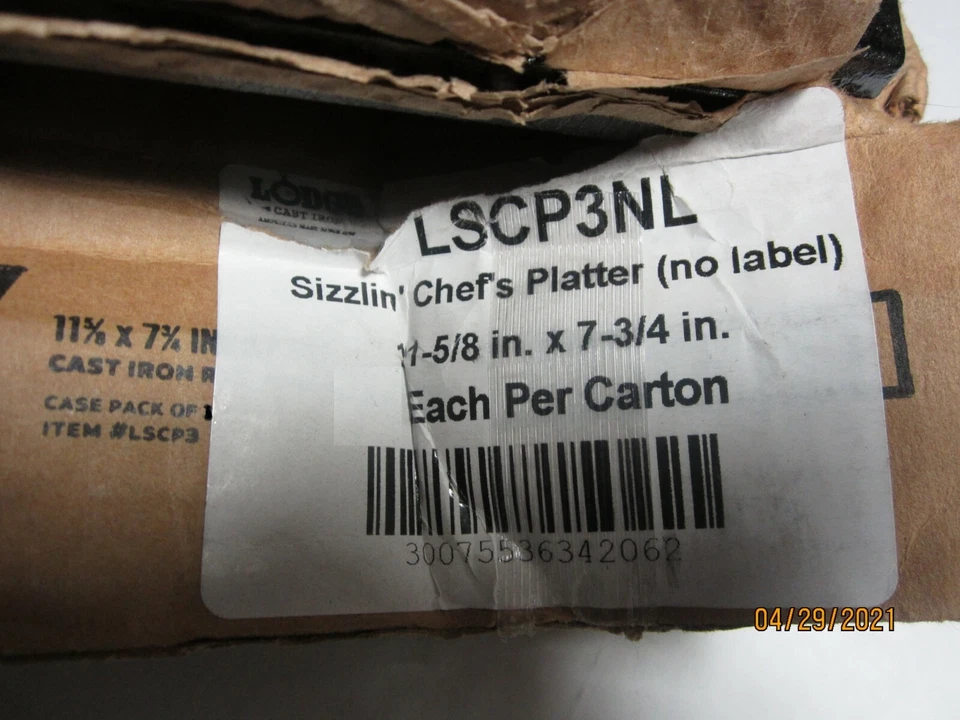 Lodge #LSCP3NL Sizzlin' Chef's Cast Iron Platter Size 11-5/8 in x 7-3/4 in - Image 3 of 3