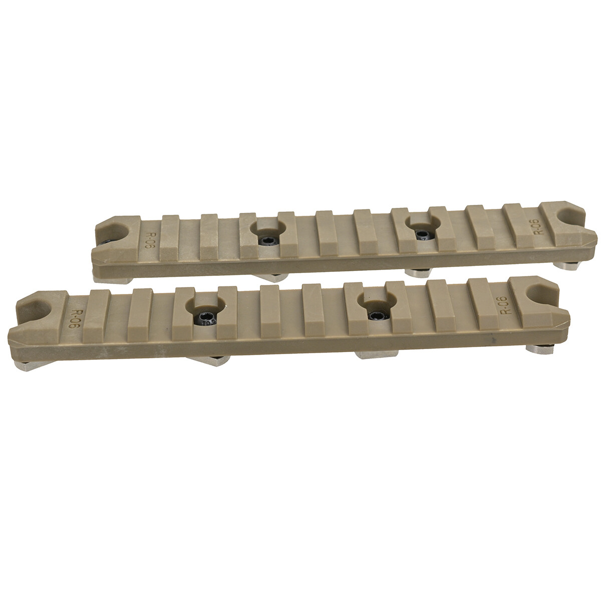 Ares Amoeba Airsoft M-Lok Key Rail Mount 5"" 2pcs Dark Earth Airsoft