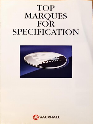 Vauxhall (Opel) ''Top Marken für Spezifikation'' Range Prospekt 1990