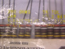 2 Mil-Spec Allen Bradley RCR42G391JS 390 Ohms 2W 5% Carbon Comp Resistors
