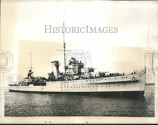 1930 Press Photo British cruiser Ajax reported battle with German Adm Scheer