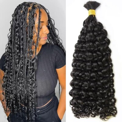 Spiral Curl Bulk Human Hair for Braiding No Weft Micro Braids Remy Hair 100g