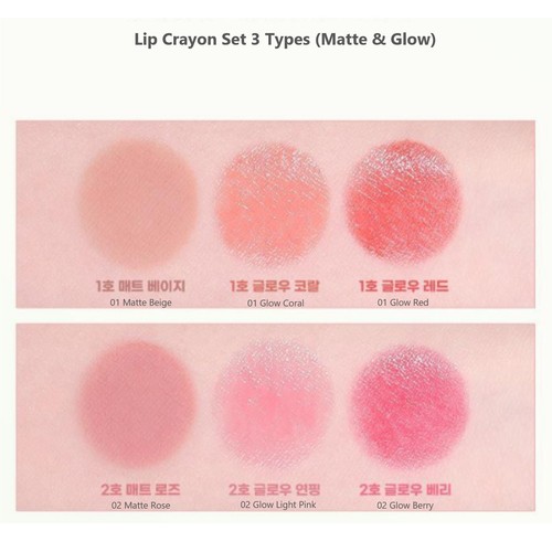 Juego de Crayones Labiales COLORGRAM 1.2g*3ea 2 Colores Crayón SHIN CHAN Edición Limitada - Imagen 6 de 13