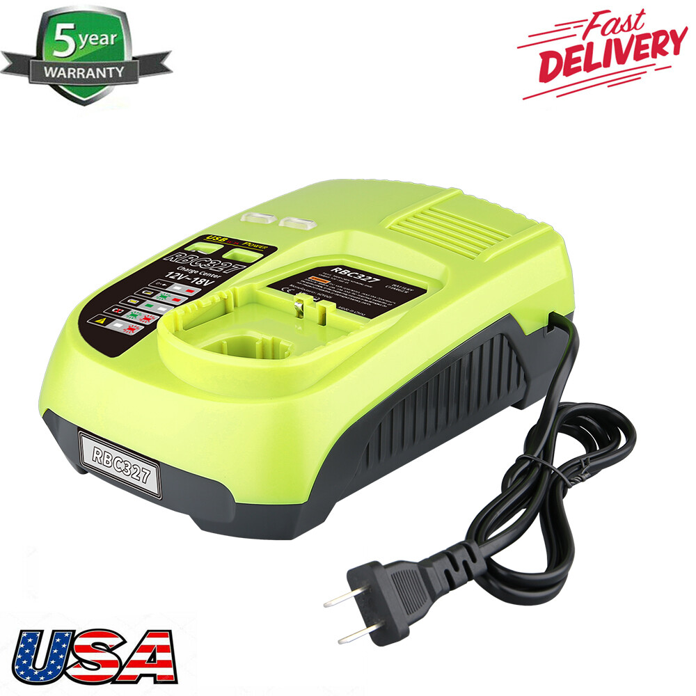 Charger For RYOBI P108 18V One Plus High Capacity 18-Volt Lithium-Ion Battery