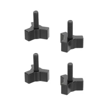4Pcs CAMVATE Tiny M5 Thumbscrew Knob 15mm Thread Length Black Aluminu Nut