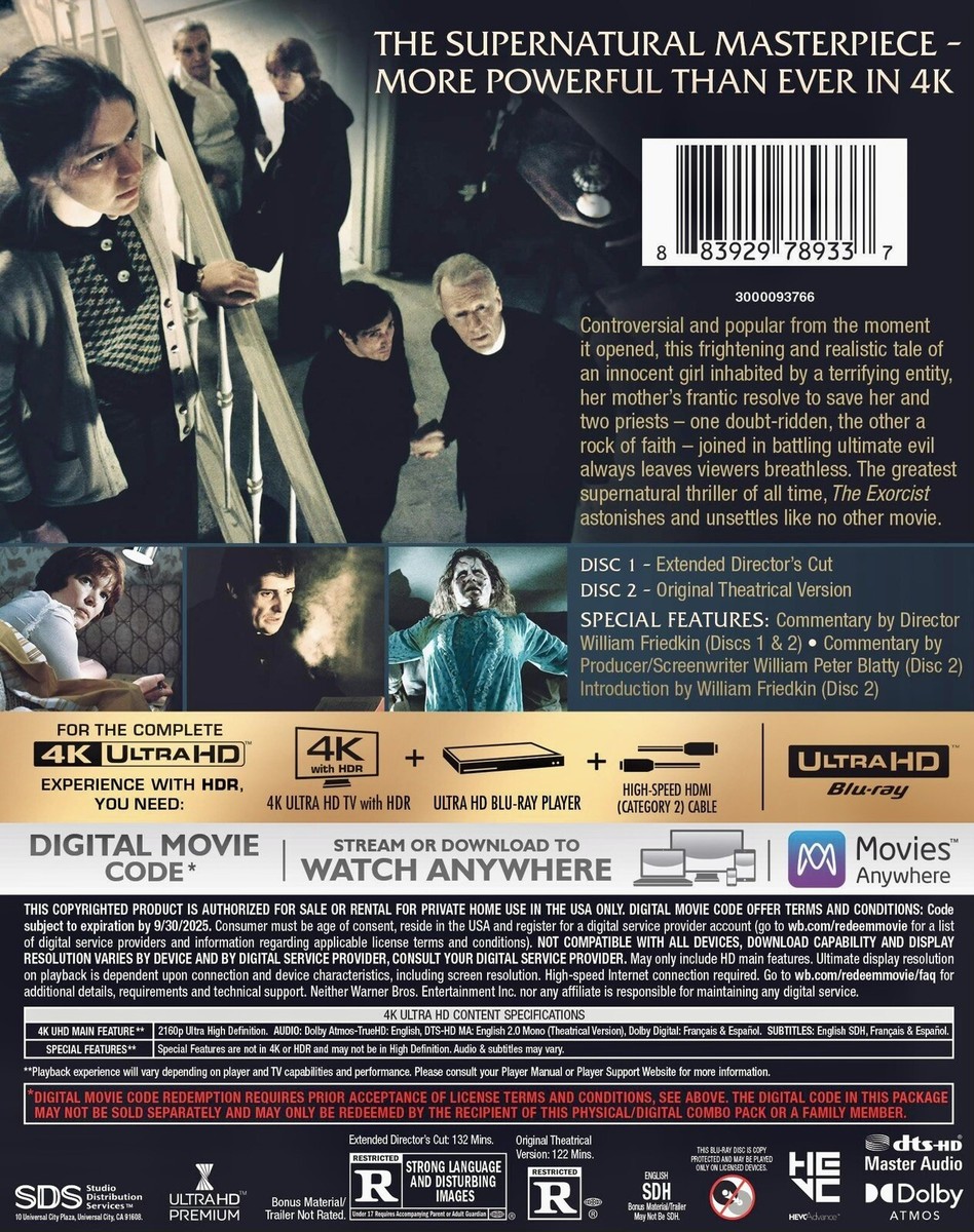 エクソシスト 4K UHD + Blu-ray エクソシスト 4K UHD + Blu-ray Amazon.com: Exorcist, The