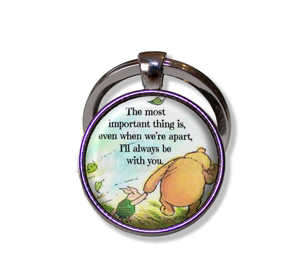 Classic Winnie the Pooh Quote Windy Days Keychain Sympathy KEY RING