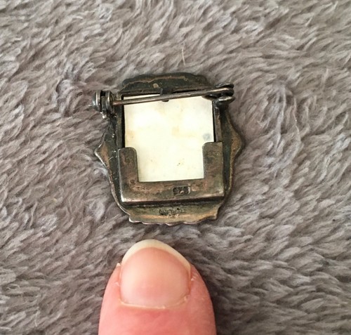 VTG Sterling Miniature Photo Frame Pin Brooch - Picture 3 of 4