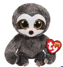 Ty Beanie Boos DANGLER the Two Tone Grey Sloth Plush Stuffed Animal Toy