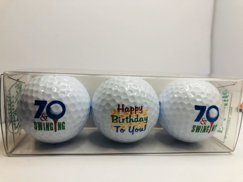 NIB SPALDING Set of 3 Special GOLF BALLS Enjoylife 1998 70’s Swinging AD25 - Picture 2 of 5