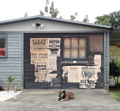 3D Retro Newspaper U217 Garage Door Murals Wall Print Decal Wall US Eve 2023