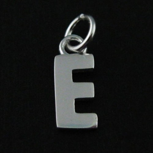 925 Sterling Silver Letter Charms, A-Z Letter Pendant (1 piece) - Picture 6 of 27