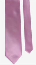 Alfani Men's Poly Neck Tie Solid Pink Slim 2 1/2" x 59"
