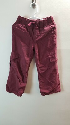 Gymboree Kids cargo outerwear pants boys size 3 Maroon Lining inside keep warm