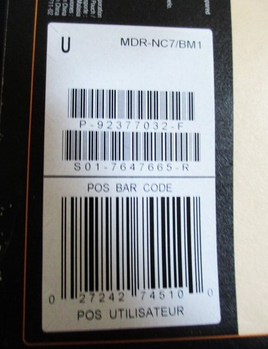 Sony Noise Canceling Headphones MDR-NC7 Foldable Swivel New Sealed - Picture 6 of 6