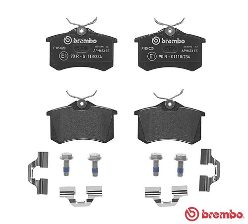 PASTIGLIE BREMBO VW VOLKSWAGEN AUDI SKODA SEAT P85020 P 85 020 PR 1KD 1KQ - Foto 3 di 3