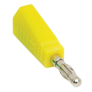 3x 4mm Banana Impilabile test SPINA GIALLA inter-connecting isolati estremità cavo